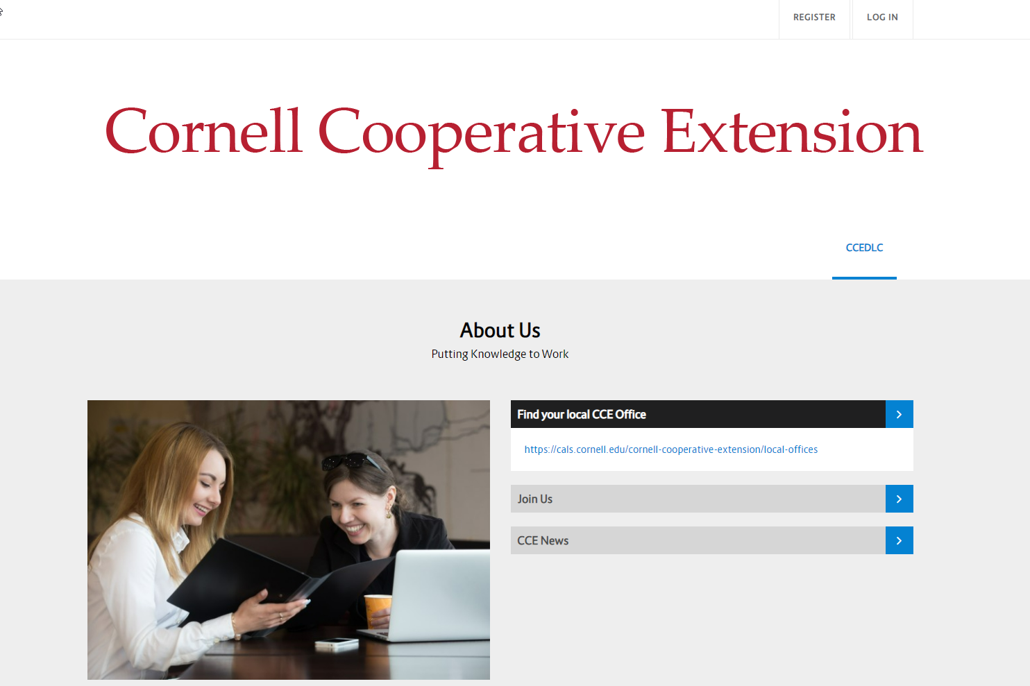 Cornell Cooperative Extension Distance Learning Center homepage