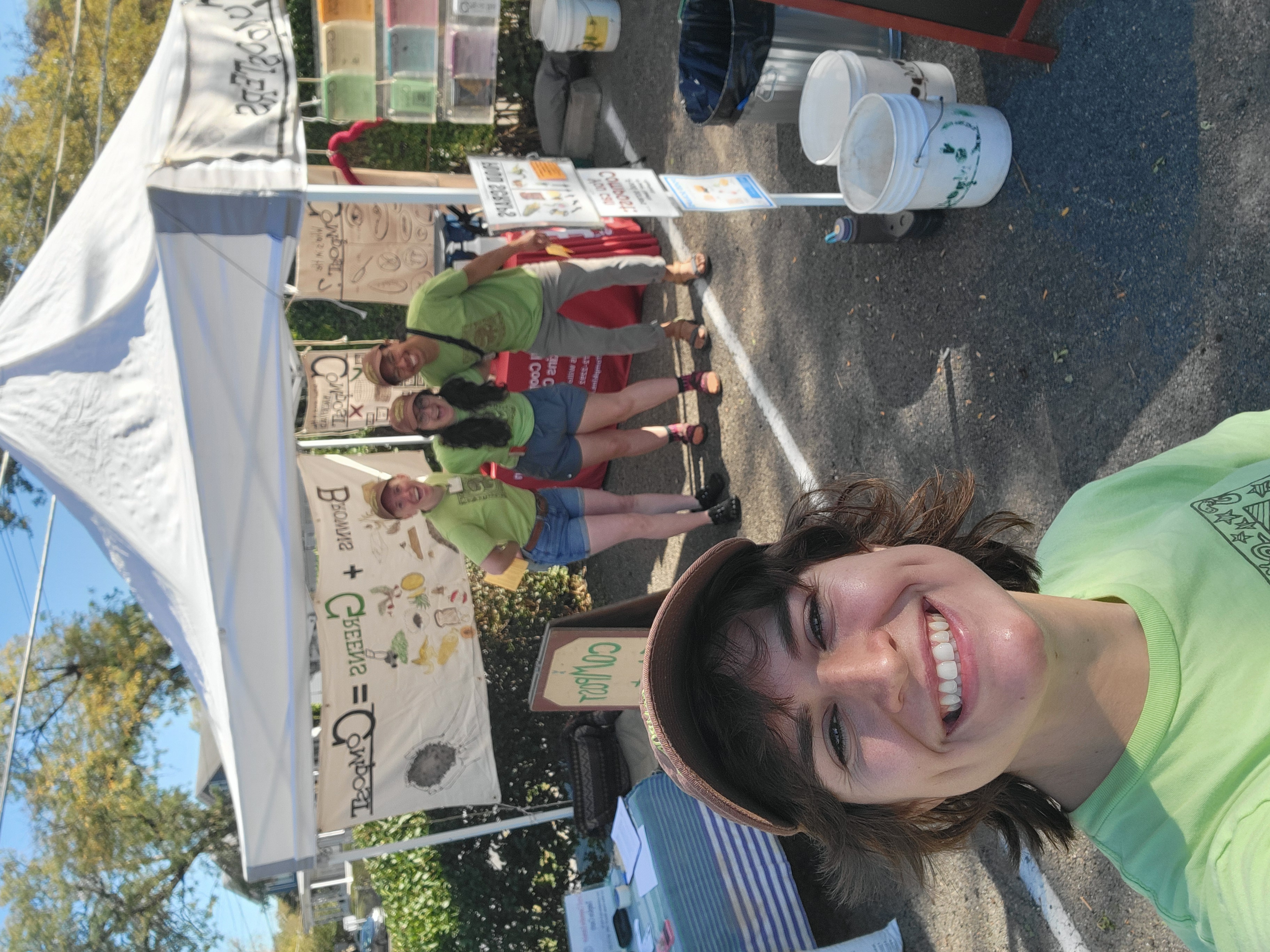 Ainsley at a compost education  booth