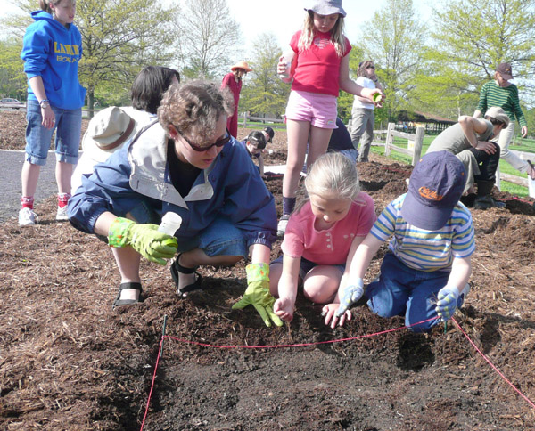 children in the garden